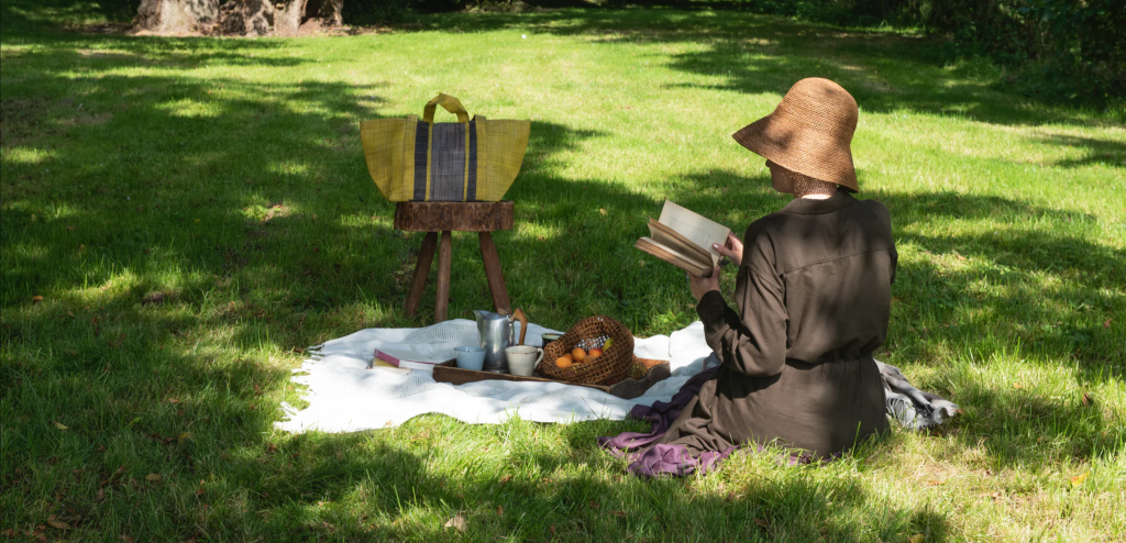 Woman at picnic